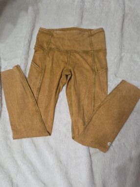 Lululemon Camel Textured Leggings - High Waist